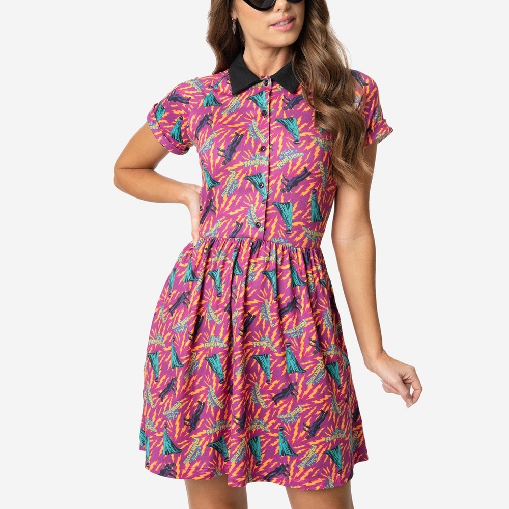 Unique Vintage Universal Monsters Frankenstein & Bride dress